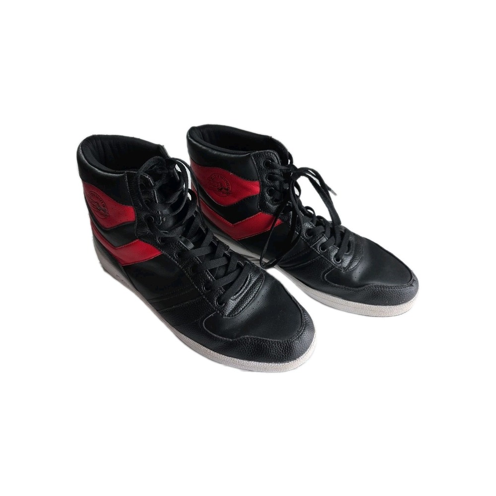 PONY Mens Sz 13 City Wings High Top Retro Vintage Sneakers Shoes Bred Black Red